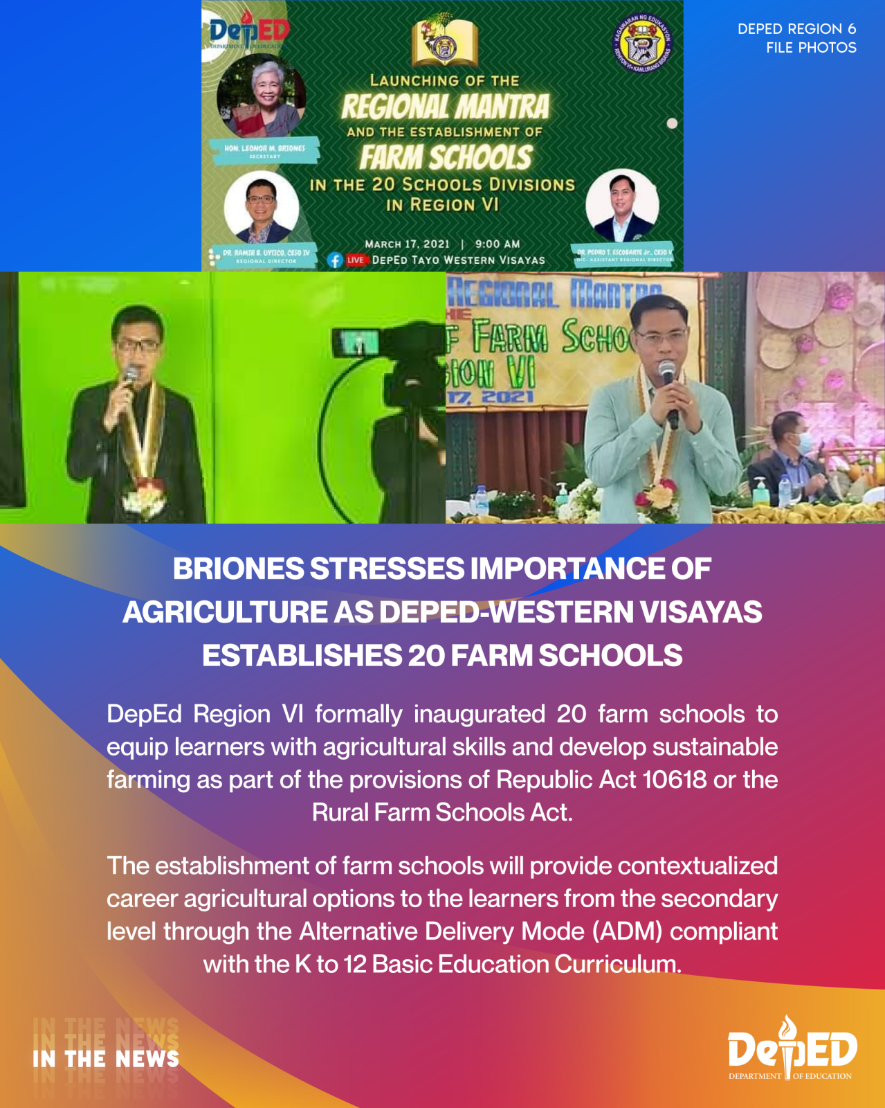 Briones stresses importance of agriculture
