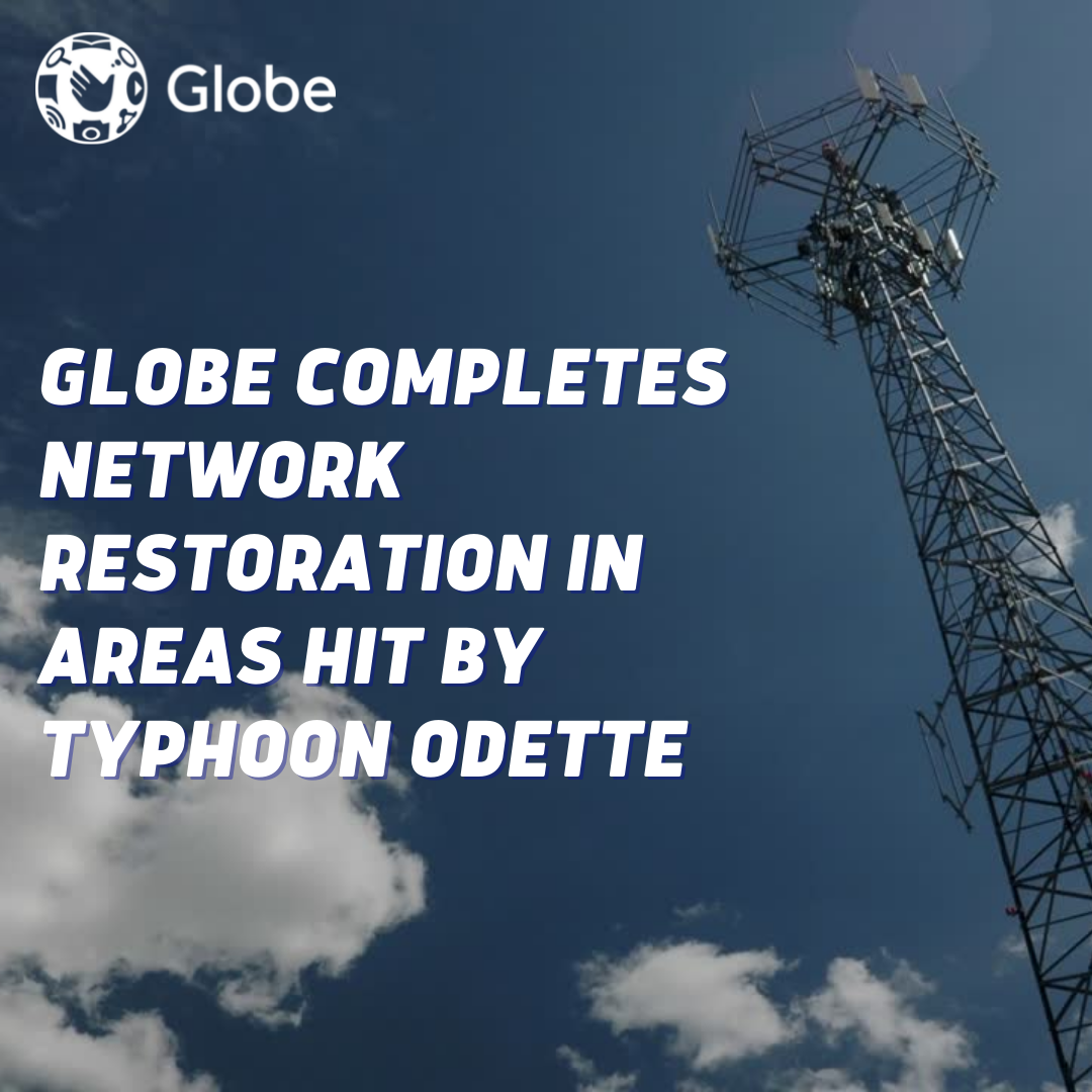 Globe completes network restoration in Odette-hit areas