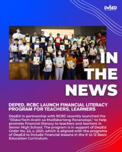 DepEd RCBC launch financial literacy program for teachers learners